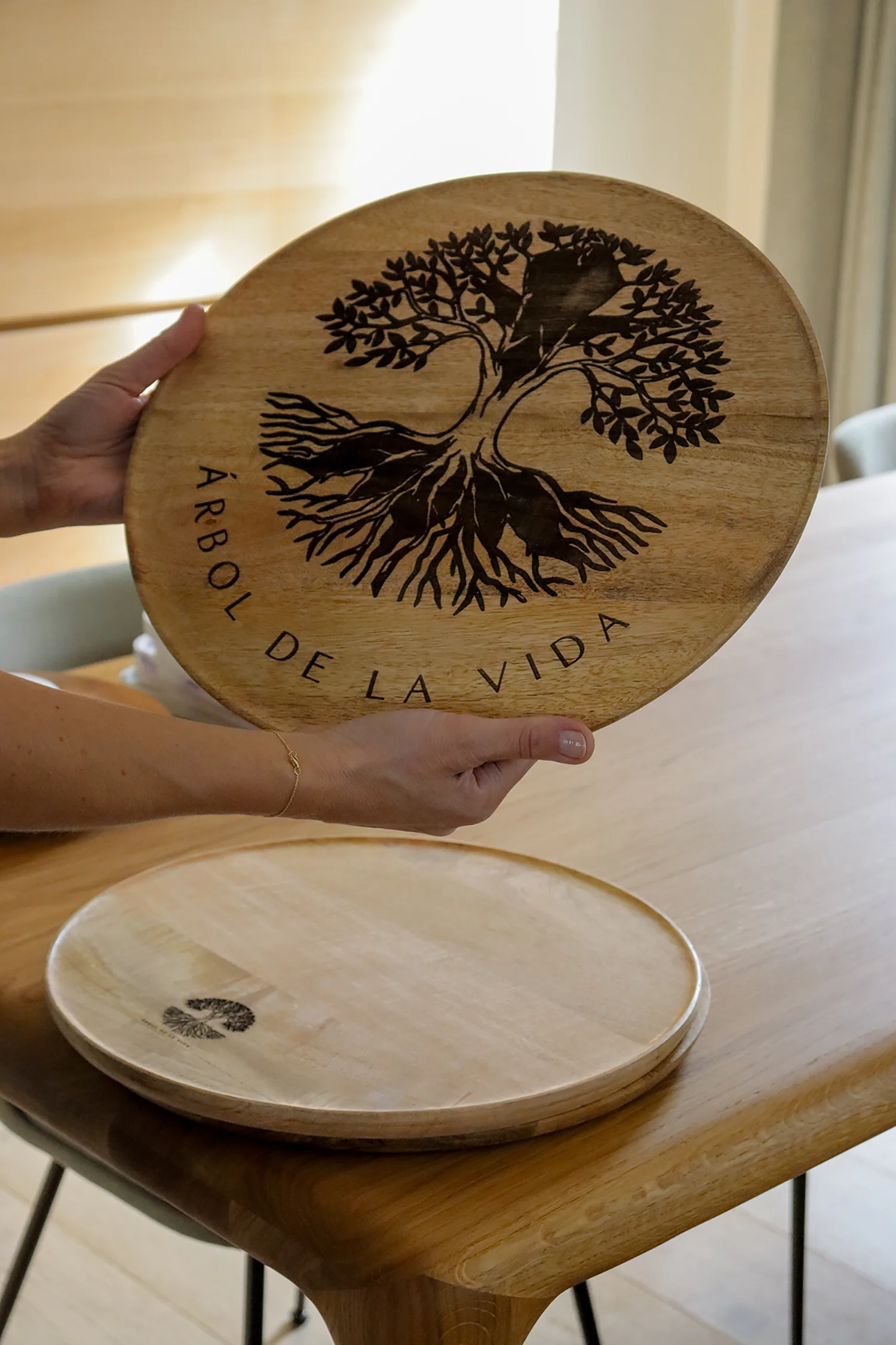 Ronde Serveerplank - Circle of Life - Afbeelding 5