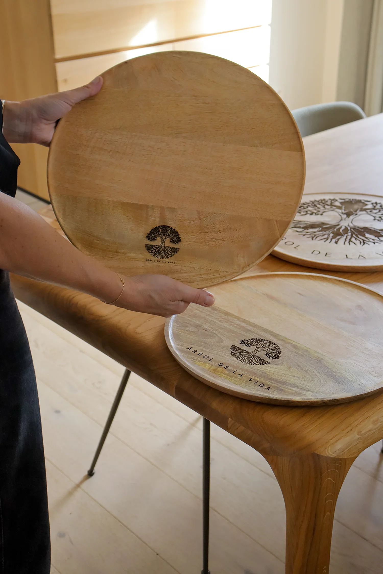Ronde Serveerplank - Circle of Life - Afbeelding 3