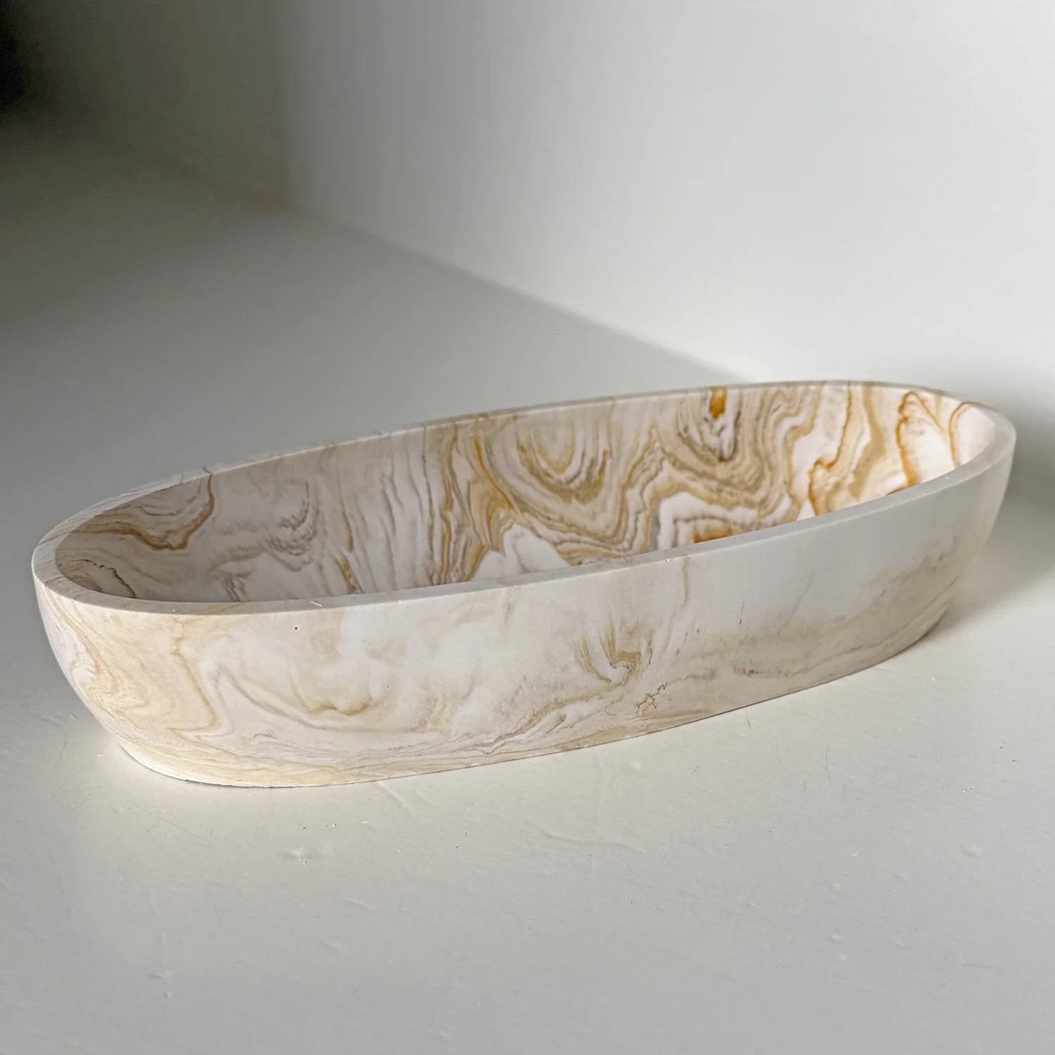 Ovale Kom (middel) - Pure Stone - Afbeelding 2