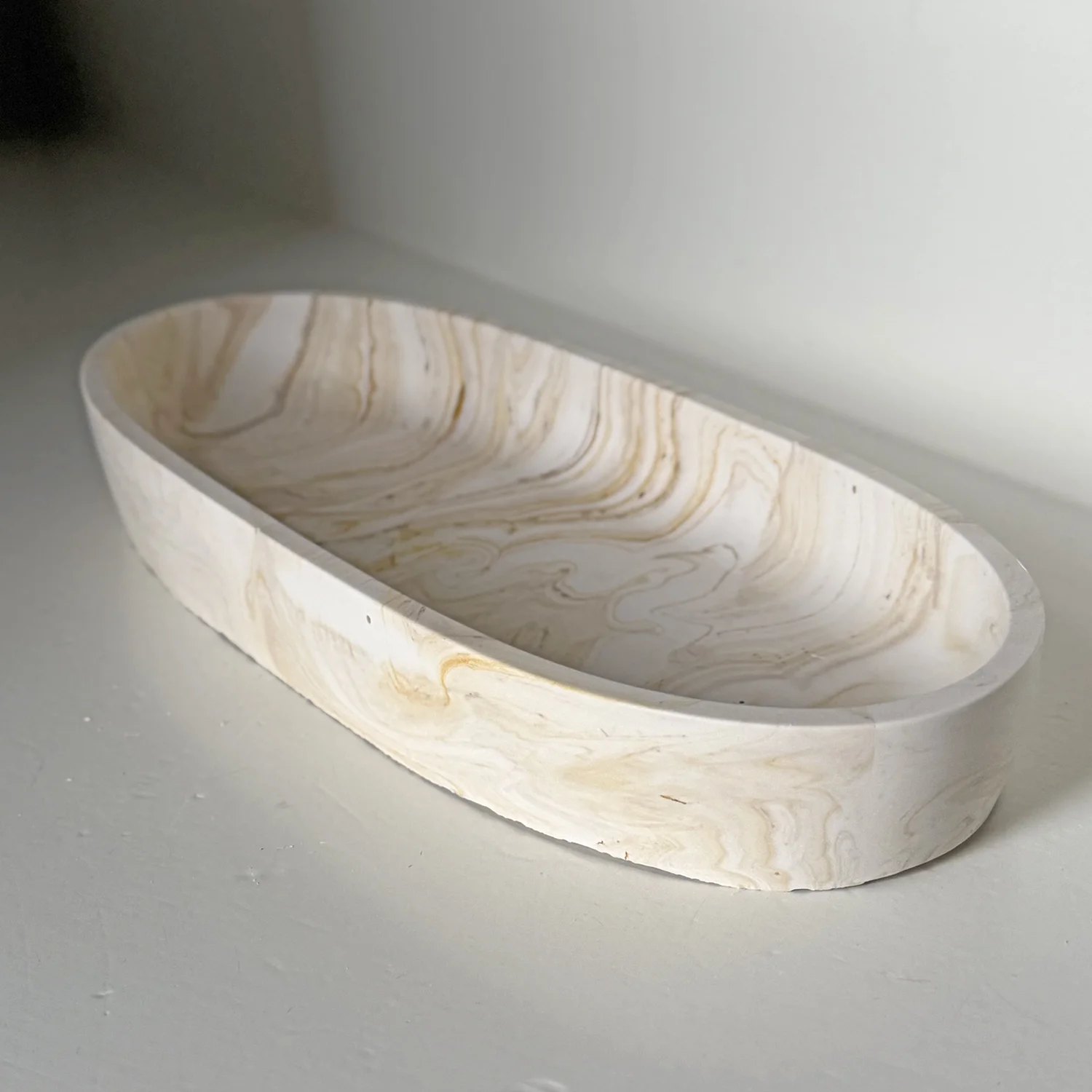 Ovale Kom (groot) - Pure Stone - Afbeelding 2