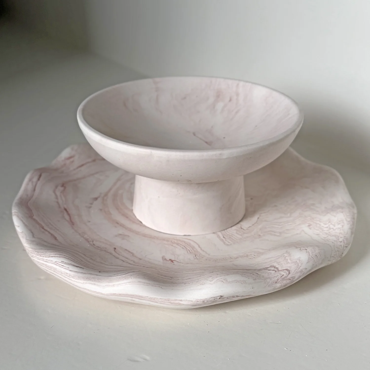 Organisch Bord (rond) - Pure Stone - Afbeelding 3