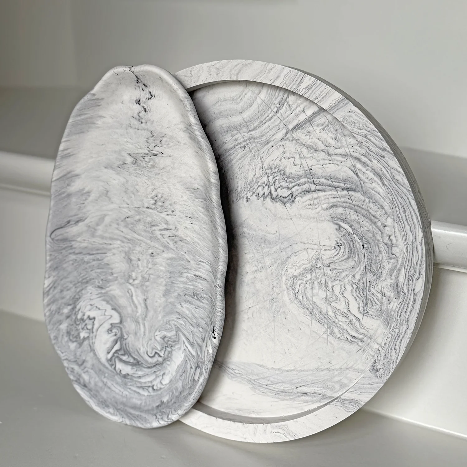 Organisch Bord (ovaal) - Pure Stone - Afbeelding 3