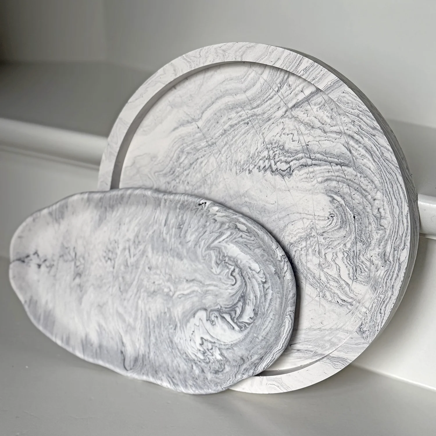 Organisch Bord (ovaal) - Pure Stone - Afbeelding 4